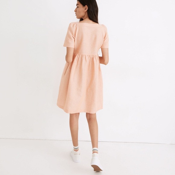 NWOT Madewell Linen-Blend Allie Mini Dress – Faded Sunset (XL) ✨ - Picture 3 of 8